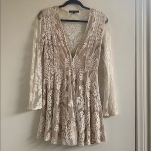 Beautiful white lace short dress